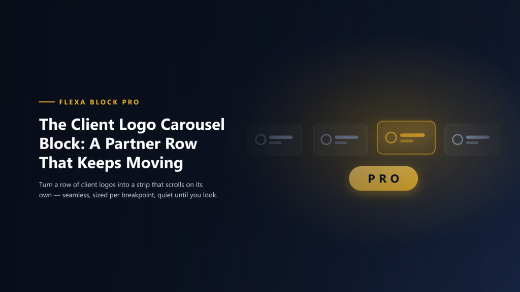 The Client Logo Carousel Block: A Partner Row That Keeps Moving